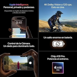 Celular Apple iPhone 16 PRO 256GB (ESIM) - Negro (Grado A)