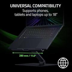 Base para Laptop Razer Ajustable a 18" Aluminio - Negro
