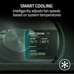 Ventilador Razer Laptop Cooling Pad con LED RGB - Negro