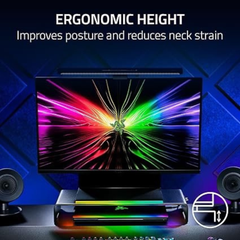 Soporte Razer Monitor Stand Chroma Aluminio RGB Led - Negro