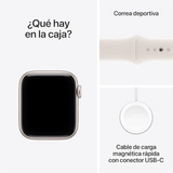 AppleWatch SE 3 40mm GPS Sport Band - Starlight (Blanco Estelar)