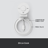 Cámara Web Logitech Brio 300 - Blanca