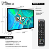 Pantalla Samsung 32" 32H5000FF - Negro