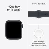 AppleWatch SE 3 44mm GPS Sport Band - Midnight (Medianoche)
