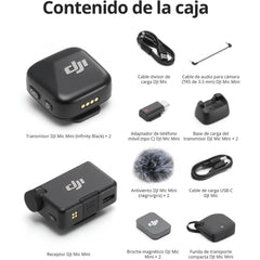 Microfono DJI Mic Mini 2 TX + 1 RX - Negro