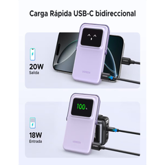 Bateria UGreen Uno Magnetic Wireless Power Bank 20W 5000mAh - Lila