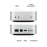 Apple Mac Mini Chip M4 CPU 10 16+512GB - Plata