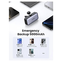 Bateria UGreen Nexode 5000mAh Power Bank 20w con Conector USB-C - Gris