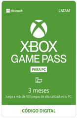 Tarjea Xbox Game Pass suscripción de 3 meses para PC