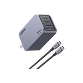 Cargador UGreen Nexode Pro 3-Port GaN Ultra-Slim Fast Charger 100w (2 USB-C, 1 USB-A) - Gris