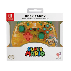 Control Alámbrico PDP Rock Candy Super Mario Bowser (Naranja) - Nintendo SWITCH