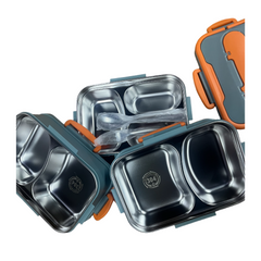 Lonchera Termica Rectangular 3 Niveles - Varios Colores