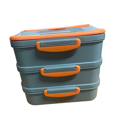 Lonchera Termica Rectangular 3 Niveles - Varios Colores