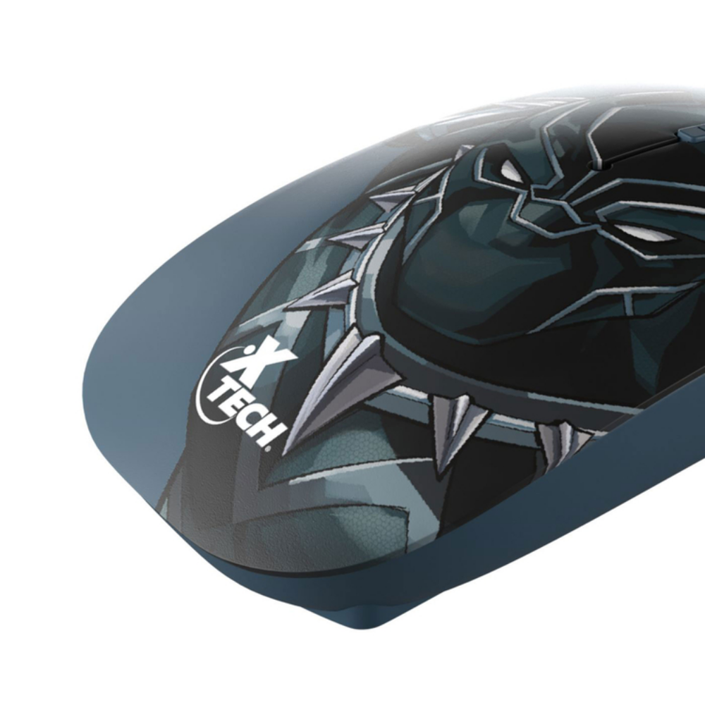 Mouse Inalámbrico XTech Wireless Mouse Slim Design Black Panther - Negro