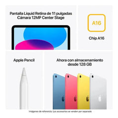 Tablet Apple iPad 11a GEN A16 WiFi 10.9 128Gb - Azul