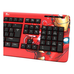 Teclado Alambicó XTech XTK-M401IM Español - Iron Man Rojo