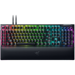 Teclado Gamer Alámbrico Razer Black Widow V4 Pro Mecánico Green Switch (Ingles) - Negro