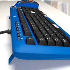 Teclado Alambricó XTech XTK-M401CA Español - Capitan America Azul