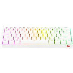 Teclado Gamer Alámbrico Redragon DragonBorn Wired 61 Key Mechanical Keyboard Ingles - Blanco