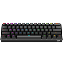 Teclado Gamer Alámbrico Redragon DragonBorn Wired 61 Key Mechanical Keyboard Dust-Proof Brown Key (Español) - Negro
