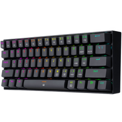 Teclado Gamer Alámbrico Redragon DragonBorn Wired 61 Key Mechanical Keyboard Dust-Proof Brown Key (Español) - Negro