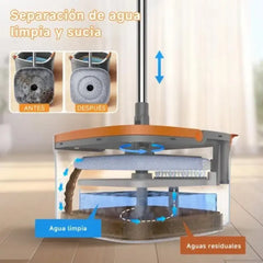 Trapeador Giratorio con Cubeta Escurridora Bomidi M20 - Gris