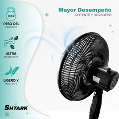 Ventilador de Pedestal Shtark 16" (2pzs) - Negro