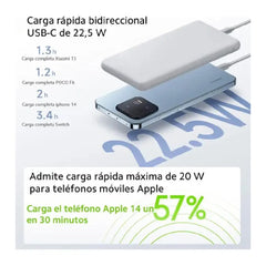 Bateria Xiaomi Power Bank 10000mAh 22.5w Lite - Blanco