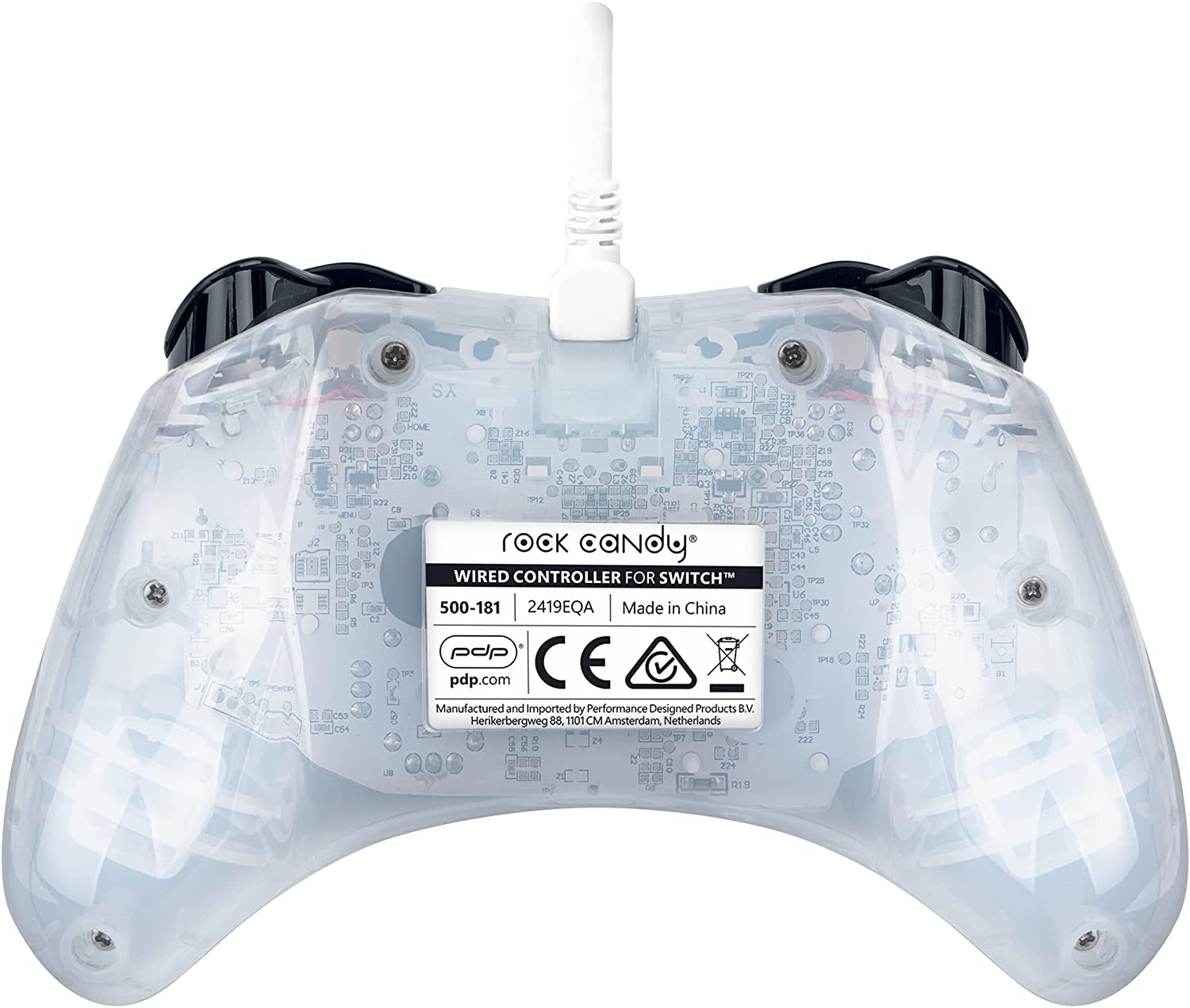 Control Alámbrico PDP Rock Candy Frost White (Blanco) - Nintendo SWITCH