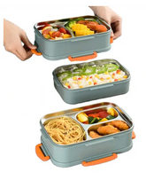 Lonchera Termica Rectangular 3 Niveles - Varios Colores