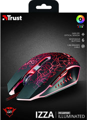 Mouse Gamer Alámbrico Trust Izza GXT 21683-04 - Negro
