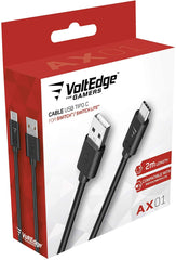 Cable de Carga VoltEdge AX01 USB a Tipo C Nintendo Switch - 2 Metros