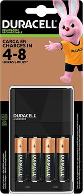 Bateria Recargable Duracell c/Cargador - AA 4pzs + 1 Cargador