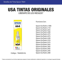 Botella de Tinta Epson Ecotank 664 - Amarillo