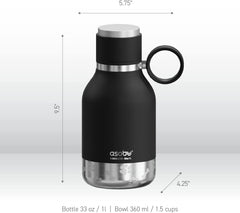 Termo con Tazon para Mascota Asobu 1.1L - Negro