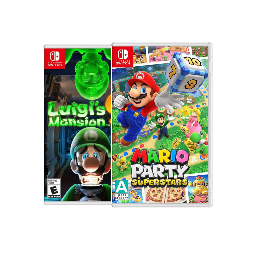 Kit VideoJuego Luigi's Mansion 3 + Mario Party Superstars