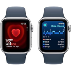 AppleWatch SE 2DA GEN 40mm GPS - Silver/Correa Deportiva Azul Denim