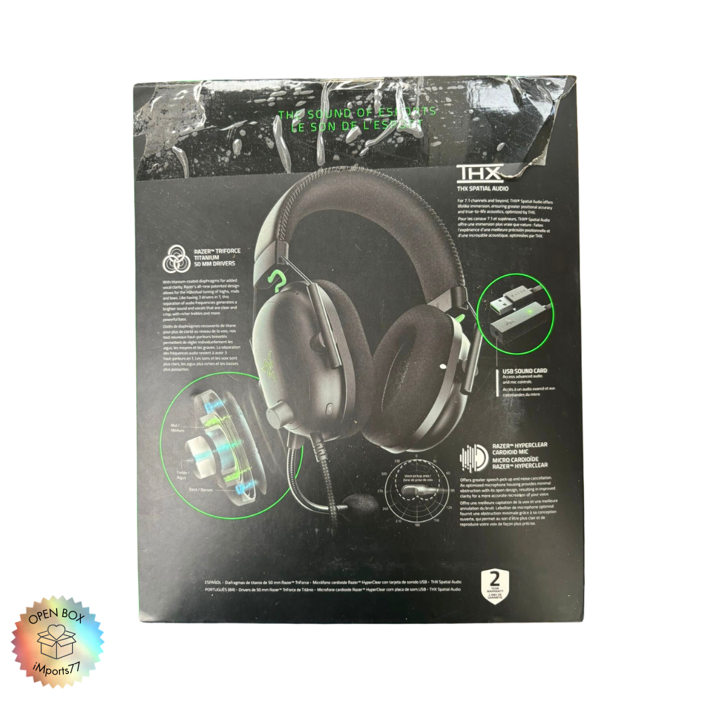 Audífonos Alámbricos Gamer Razer Blackshark V2 X (Verde) - XBOX One / PlayStation 4 / Nintendo Switch / PC / Móvil