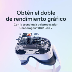 Casco VR Meta Quest 3S 128GB - Blanco