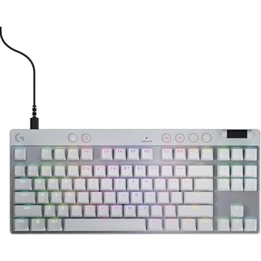 Teclado Alambrico Logitech G Pro X TKL Rapid - Blanco