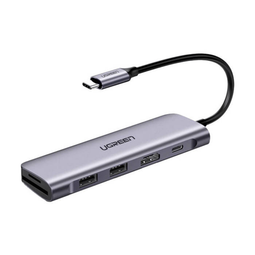 Adaptador UGreen 7 In 1 USB-C Multifunction Adapter - Gris