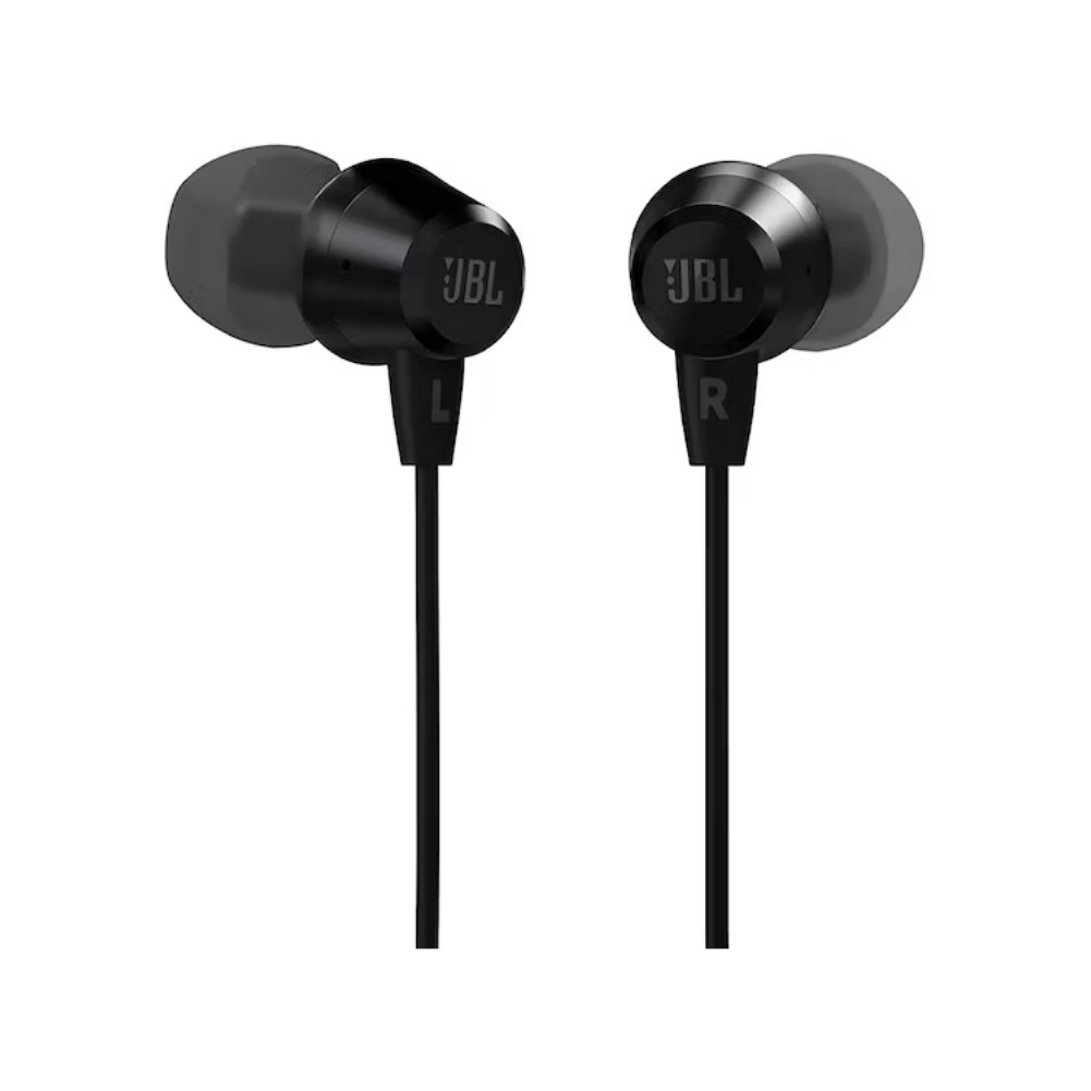 Audífonos Alámbricos JBL C50 HI In-Ear Headphones (Negro) - PC / Móvil