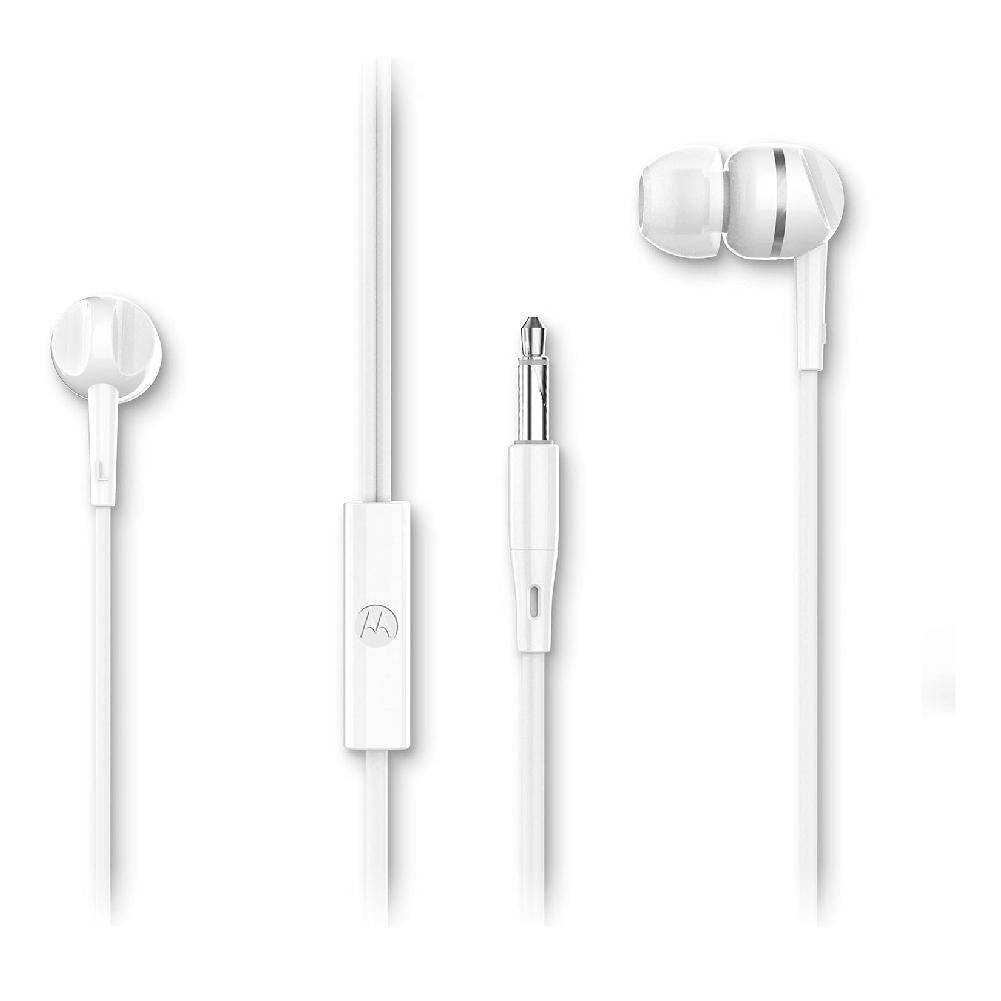 Audífonos Alámbricos Motorola Moto Earbuds 105 (Blanco) - Móvil