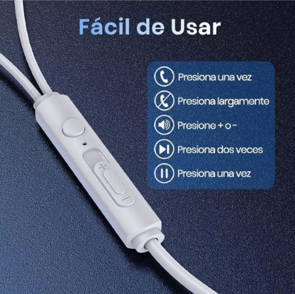 Audífonos Alámbricos Motorola Moto Earbuds 105 (Blanco) - Móvil