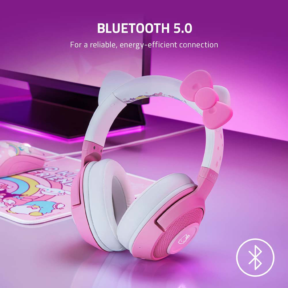 Audífonos Inalámbricos Razer Kraken BT Hello Kitty and Friends (Blanco) - XBOX / PlayStation / Nintendo Switch / PC / Móvil
