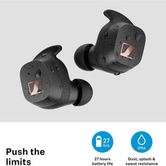 Audifonos Inalambricos Sennheiser Sport True Wireless -Negro