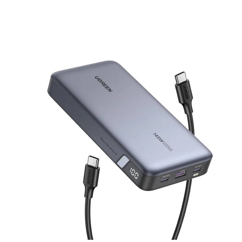 Bateria Portatil UGreen 25000mAh Fast Charging Power Bank 145w - Negro