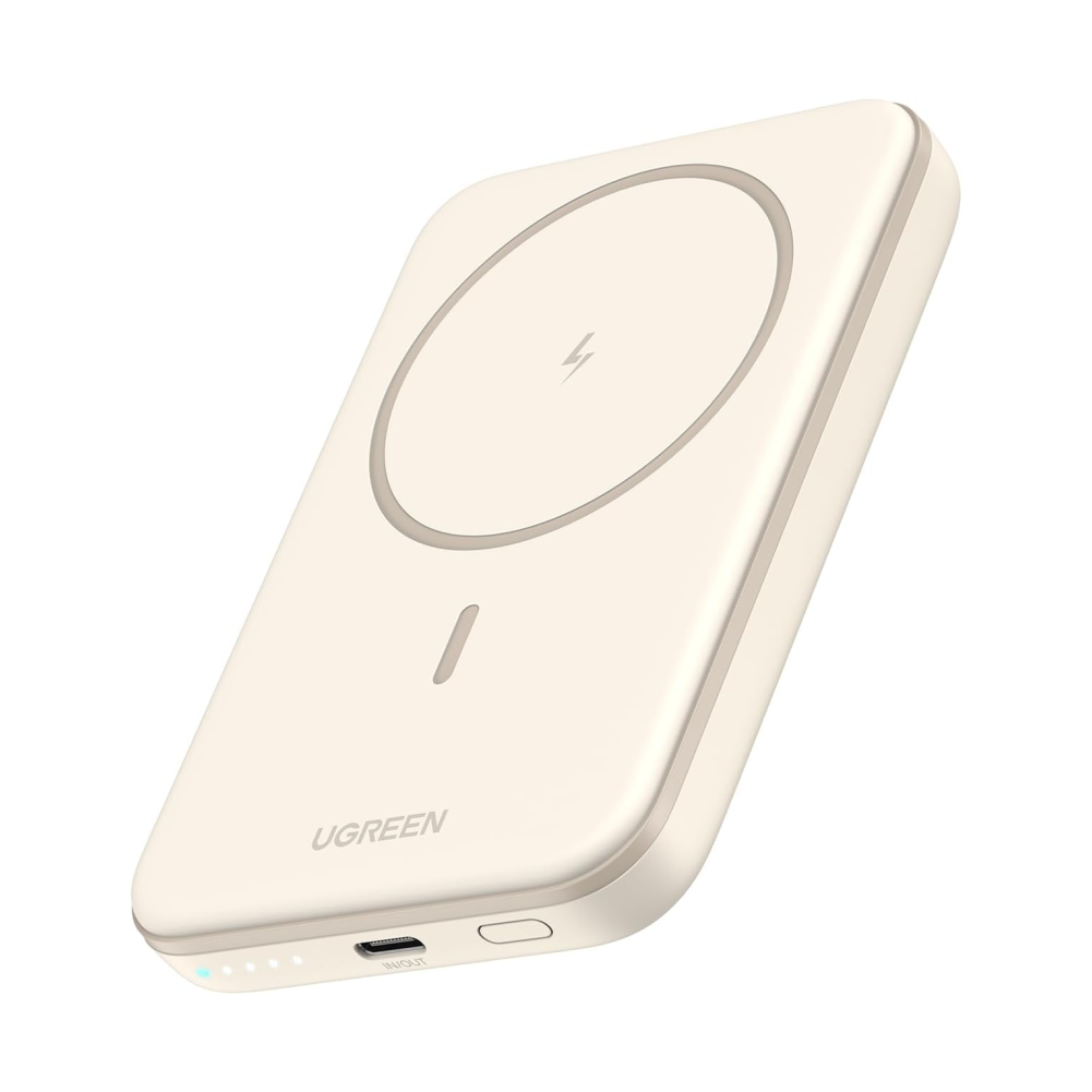 Bateria UGreen 5000mAh Magnetic Wireless Power Bank 15w- Beige