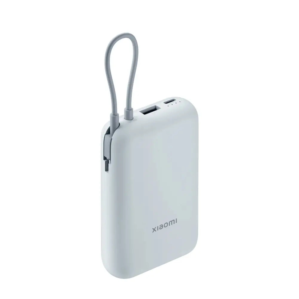 Bateria Xiaomi Power Bank 10000mAh (Integrated Cable) - Azul Claro