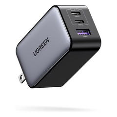 Cargador UGreen Nexode 3-Port GaN Fast Charger 65w (2xUSB-C 1xUSB-A) - Negro